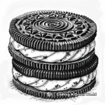 Oreo Sandwich Cookie Coloring Page 4