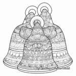 Ornate Christmas Bell Coloring Pages 2