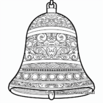 Ornate Christmas Bell Coloring Pages 3