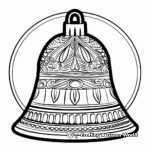 Ornate Christmas Bell Coloring Pages 4