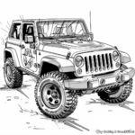 Oscar Mike Military Edition Jeep Wrangler Coloring Pages 2