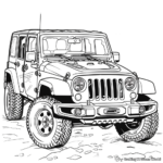Oscar Mike Military Edition Jeep Wrangler Coloring Pages 3