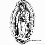 Our Lady of Guadalupe and Juan Diego Coloring Pages 1