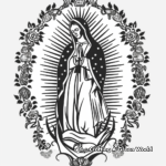 Our Lady of Guadalupe and Juan Diego Coloring Pages 2