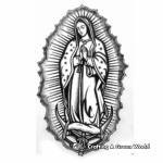 Our Lady of Guadalupe and Juan Diego Coloring Pages 4