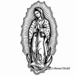 Our Lady of Guadalupe in Heaven Coloring Pages 1