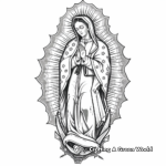 Our Lady of Guadalupe in Heaven Coloring Pages 2