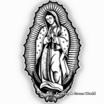 Our Lady of Guadalupe in Heaven Coloring Pages 4