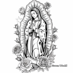 Our Lady of Guadalupe with Roses Coloring Pages 3