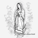 Our Lady of Guadalupe with Roses Coloring Pages 4