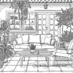 Outdoor Patio Design Coloring Pages 2