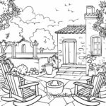 Outdoor Patio Design Coloring Pages 3
