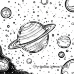 Outer Space Bubble Planets Coloring Pages 1