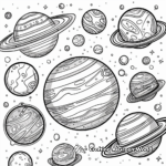 Outer Space Bubble Planets Coloring Pages 2