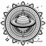 Outer Space-Themed Mandala Coloring Pages 1
