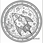 Outer Space-Themed Mandala Coloring Pages 4