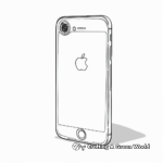 Outline of New iPhone SE Coloring Pages 2