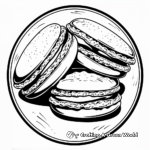 Oval Macaron Coloring Pages for Sweet Lovers 1