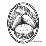 Oval Macaron Coloring Pages for Sweet Lovers 4