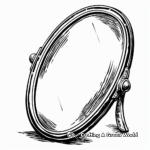 Oval-Shaped Mirror Reflection Coloring Pages 2