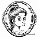 Oval-Shaped Portrait Frames Coloring Pages 1
