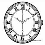 Oval-Shaped Watch Faces Coloring Pages for Timekeepers 1