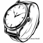Oval-Shaped Watch Faces Coloring Pages for Timekeepers 2