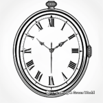 Oval-Shaped Watch Faces Coloring Pages for Timekeepers 3