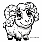 Ovis Ram Coloring Pages for Education Purposes 1