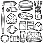 Painting Accessories Coloring Pages: Brushes, Sponges & More 3