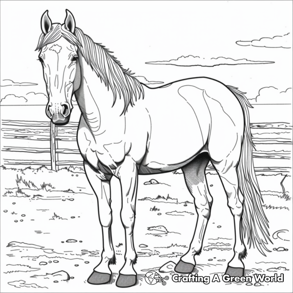 Quarter Horse Coloring Pages - Free &amp; Printable!