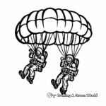 Paratroopers Descending on D-Day Coloring Pages 3