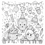 Party-Themed Pinata Coloring Pages 2