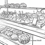 Pastry Counter Coloring sheets 1