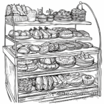 Pastry Counter Coloring sheets 3
