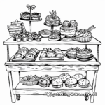 Pastry Counter Coloring sheets 4