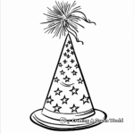 Patriotic Fourth of July Party Hat Coloring Pages 2