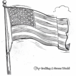 Patriotic Watercolor American Flag Coloring Pages 2