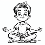 Peaceful Meditation Yoga Coloring Pages 1