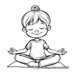 Peaceful Meditation Yoga Coloring Pages 2