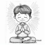 Peaceful Meditation Yoga Coloring Pages 3