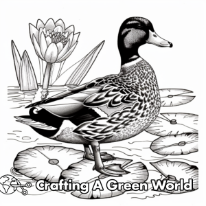 Mallard Duck Coloring Pages - Free &amp; Printable!