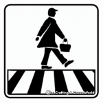 Pedestrian Crossing Sign Printable Coloring Pages 2