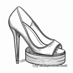 Peep Toe High Heel Coloring Pages 1