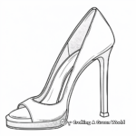 Peep Toe High Heel Coloring Pages 2