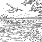 Pegasus Bridge during D-Day Coloring Page 2
