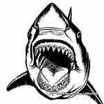 People-eating Megalodon Shark Coloring Pages 1