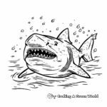 People-eating Megalodon Shark Coloring Pages 2
