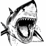 People-eating Megalodon Shark Coloring Pages 3