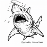 People-eating Megalodon Shark Coloring Pages 4